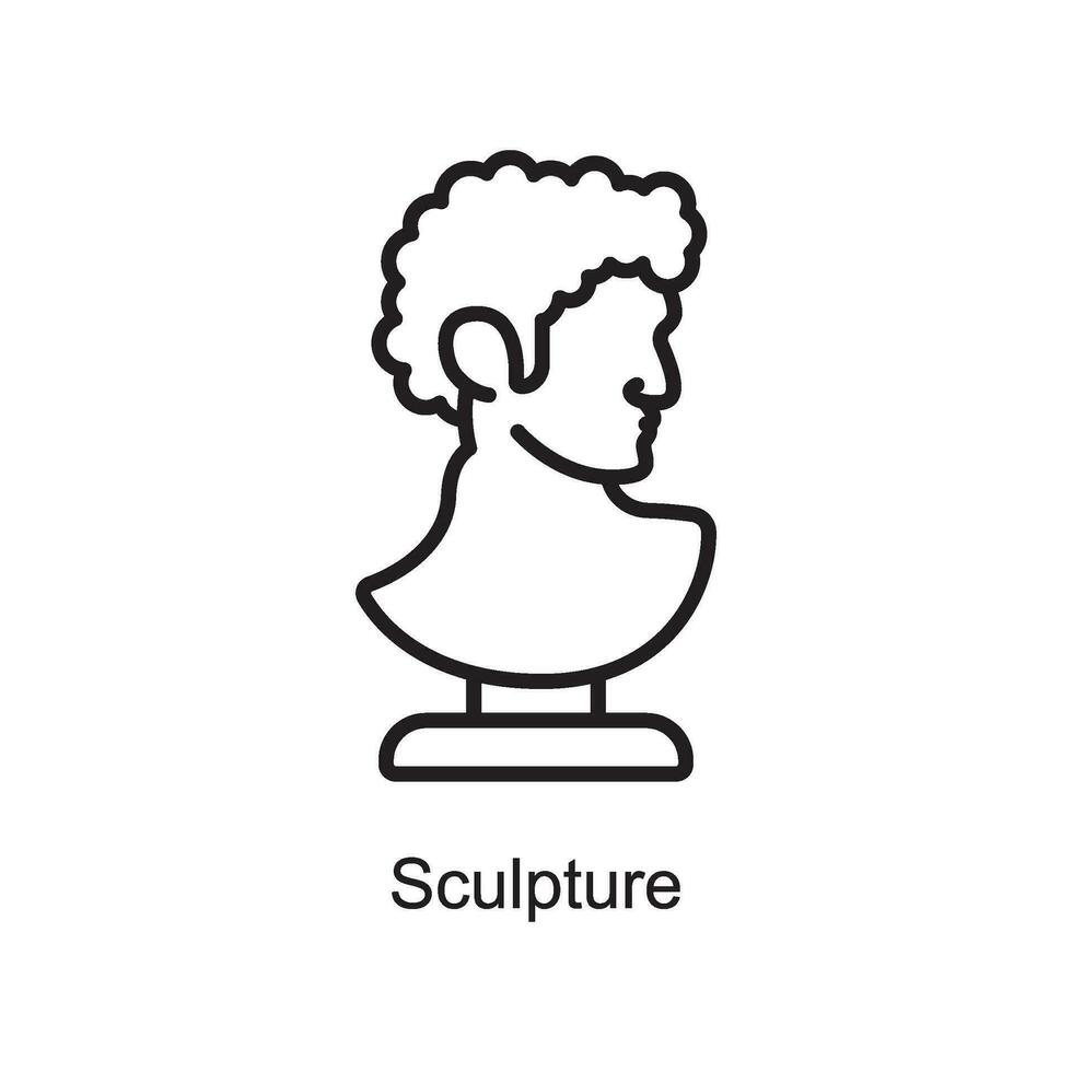 sculpture vecteur contour icône conception illustration. art et artisanat symbole sur blanc Contexte eps dix fichier