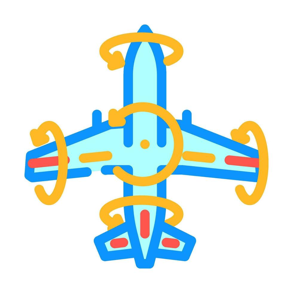 vol contrôle système aéronautique ingénieur Couleur icône vecteur illustration