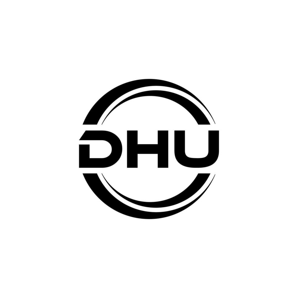 dhu logo conception, inspiration pour une unique identité. moderne élégance et Créatif conception. filigrane votre Succès avec le frappant cette logo. vecteur