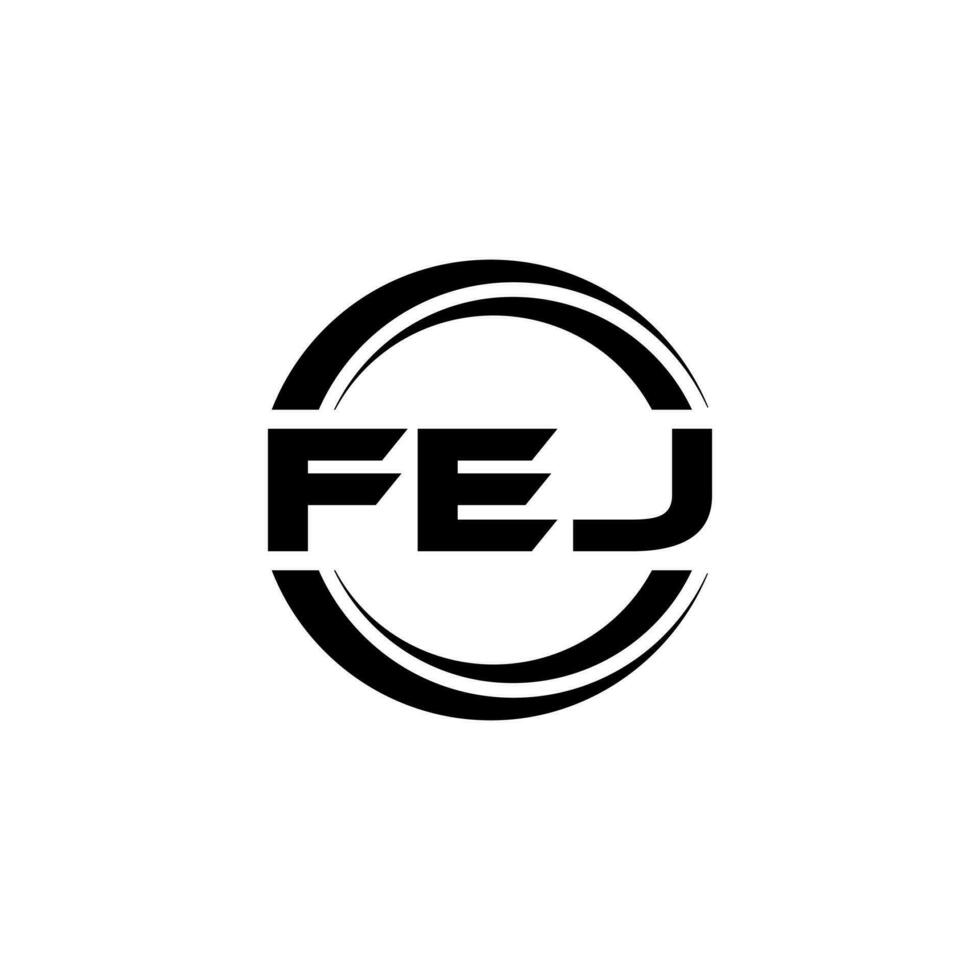 féj logo conception, inspiration pour une unique identité. moderne élégance et Créatif conception. filigrane votre Succès avec le frappant cette logo. vecteur