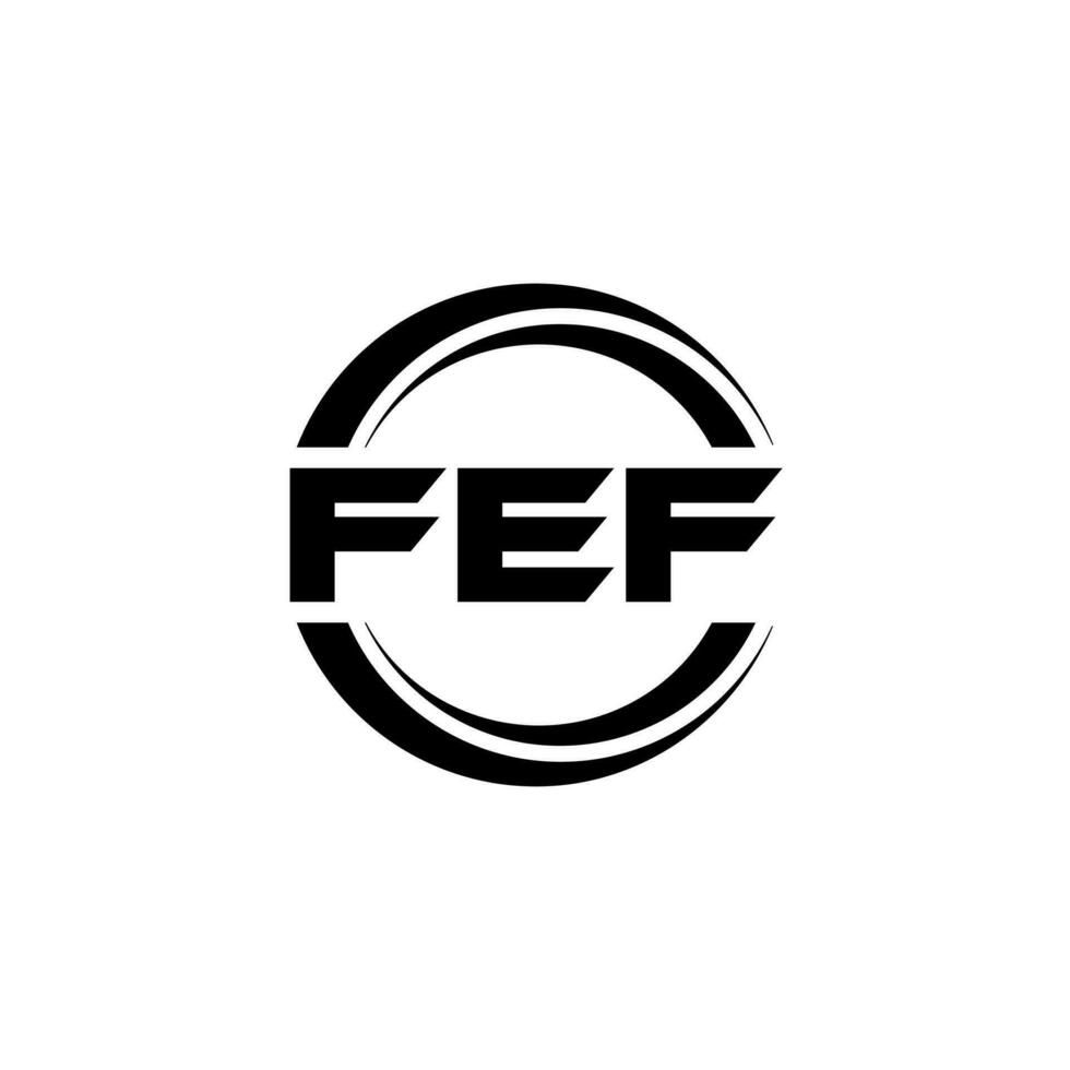 fef logo conception, inspiration pour une unique identité. moderne élégance et Créatif conception. filigrane votre Succès avec le frappant cette logo. vecteur