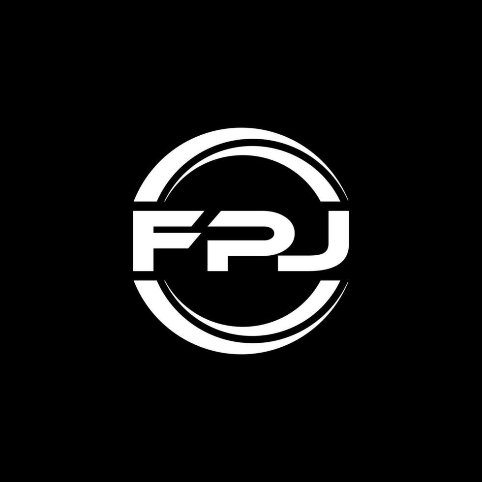 fpj logo conception, inspiration pour une unique identité. moderne élégance et Créatif conception. filigrane votre Succès avec le frappant cette logo. vecteur