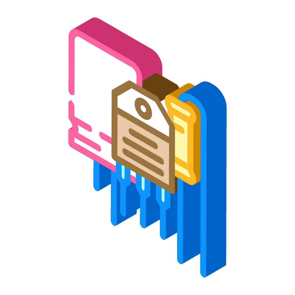 électronique Composants fabrication ingénieur isométrique icône vecteur illustration