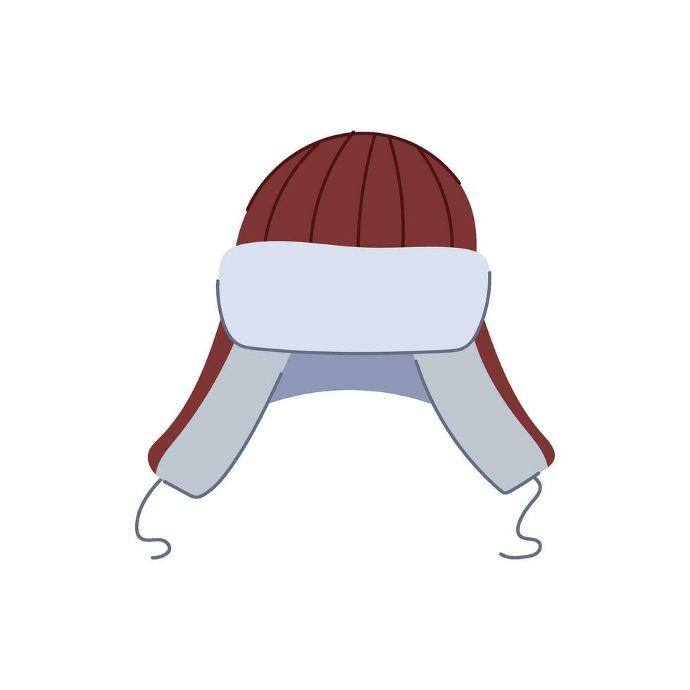 enfant hiver chapeau enfant dessin animé vecteur illustration