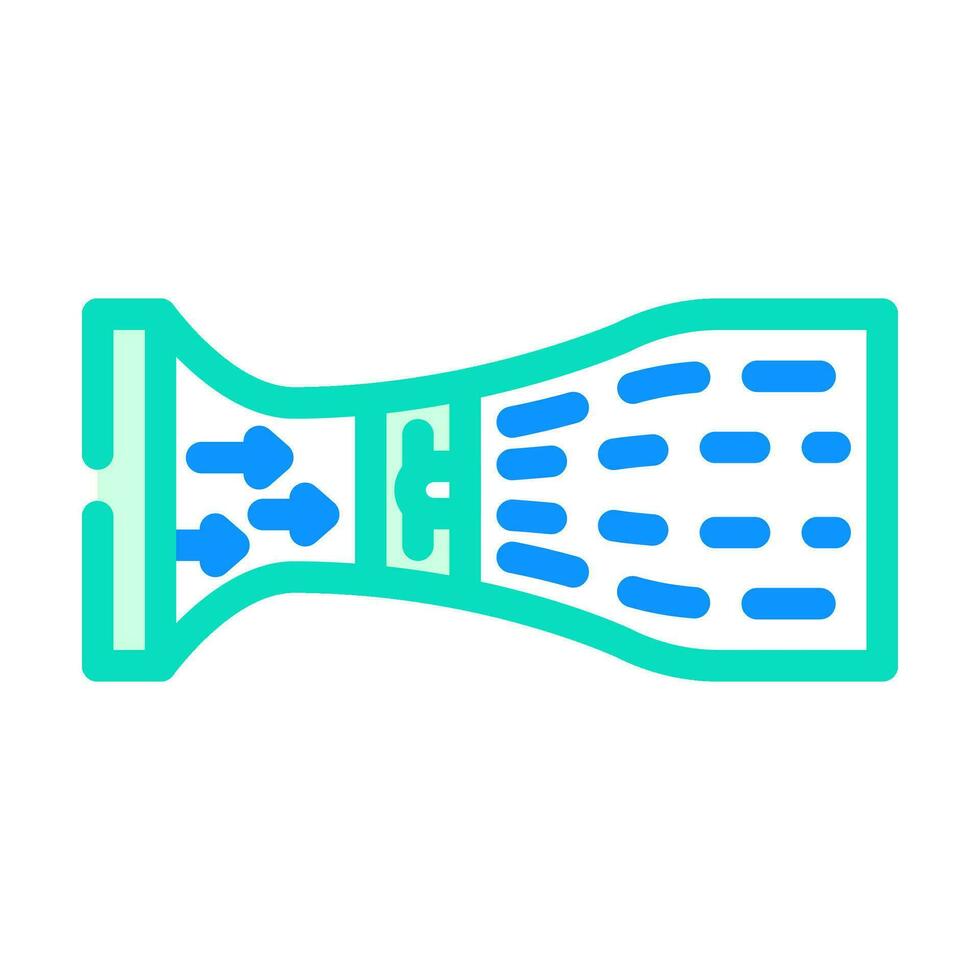 vent tunnel aéronautique ingénieur Couleur icône vecteur illustration