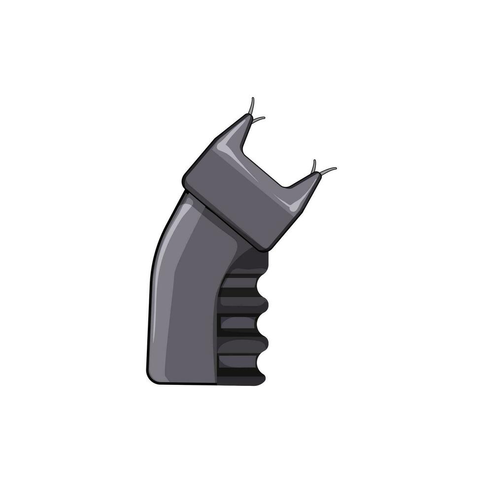 armée taser pistolet dessin animé vecteur illustration