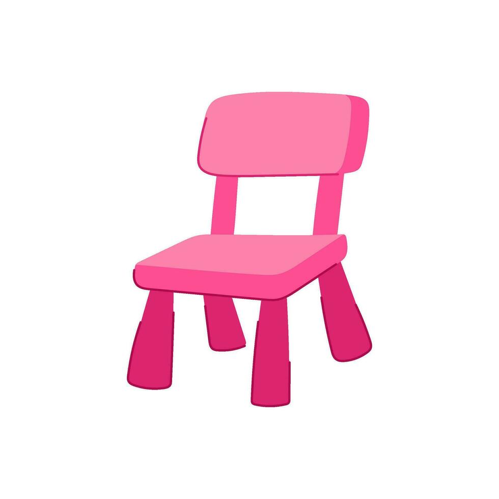 petit enfant chaise dessin animé vecteur illustration