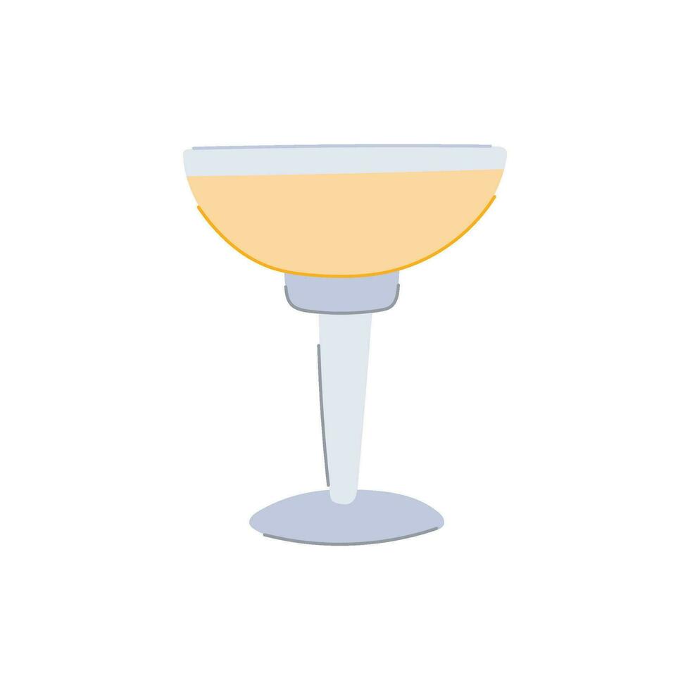 Champagne cocktail des lunettes dessin animé vecteur illustration