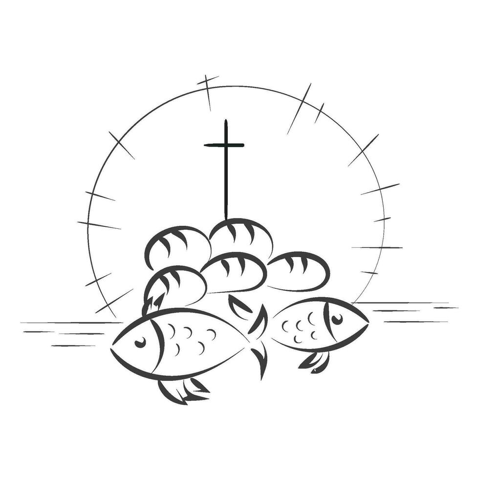Christian symbole conception pour impression vecteur