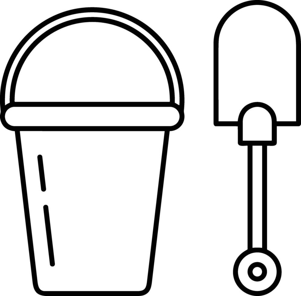 seau icône symbole vecteur image. illustration de le seau nettoyage équipement la lessive contour conception image. eps dix