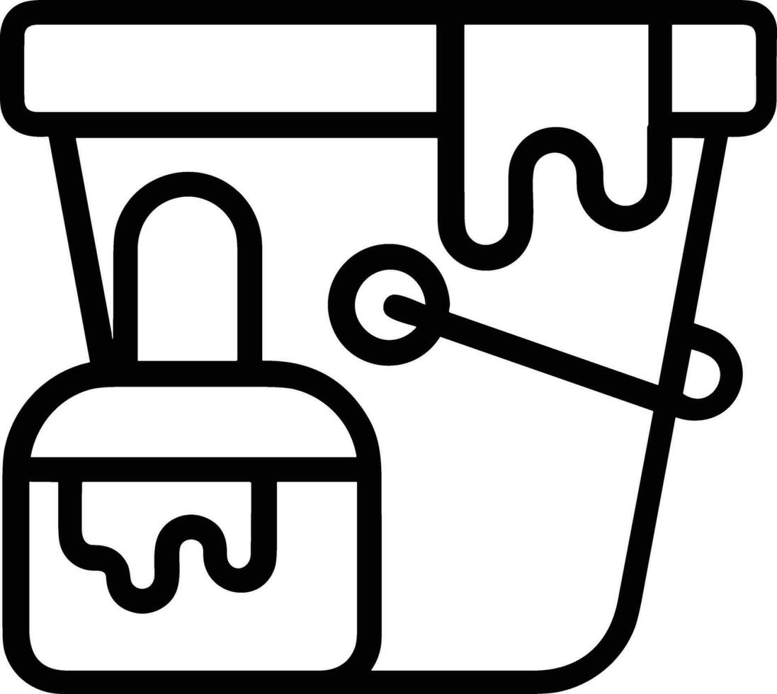 seau icône symbole vecteur image. illustration de le seau nettoyage équipement la lessive contour conception image. eps dix