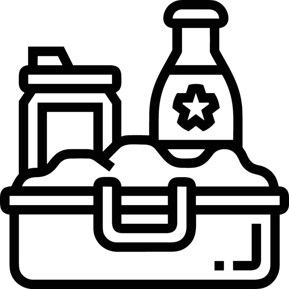 seau icône symbole vecteur image. illustration de le seau nettoyage équipement la lessive contour conception image. eps dix