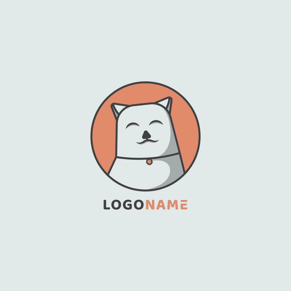 mignonne chien tête à l'intérieur une cercle logo vecteur icône illustration. parfait pour animal de compagnie magasin entreprise, chien les amoureux etc