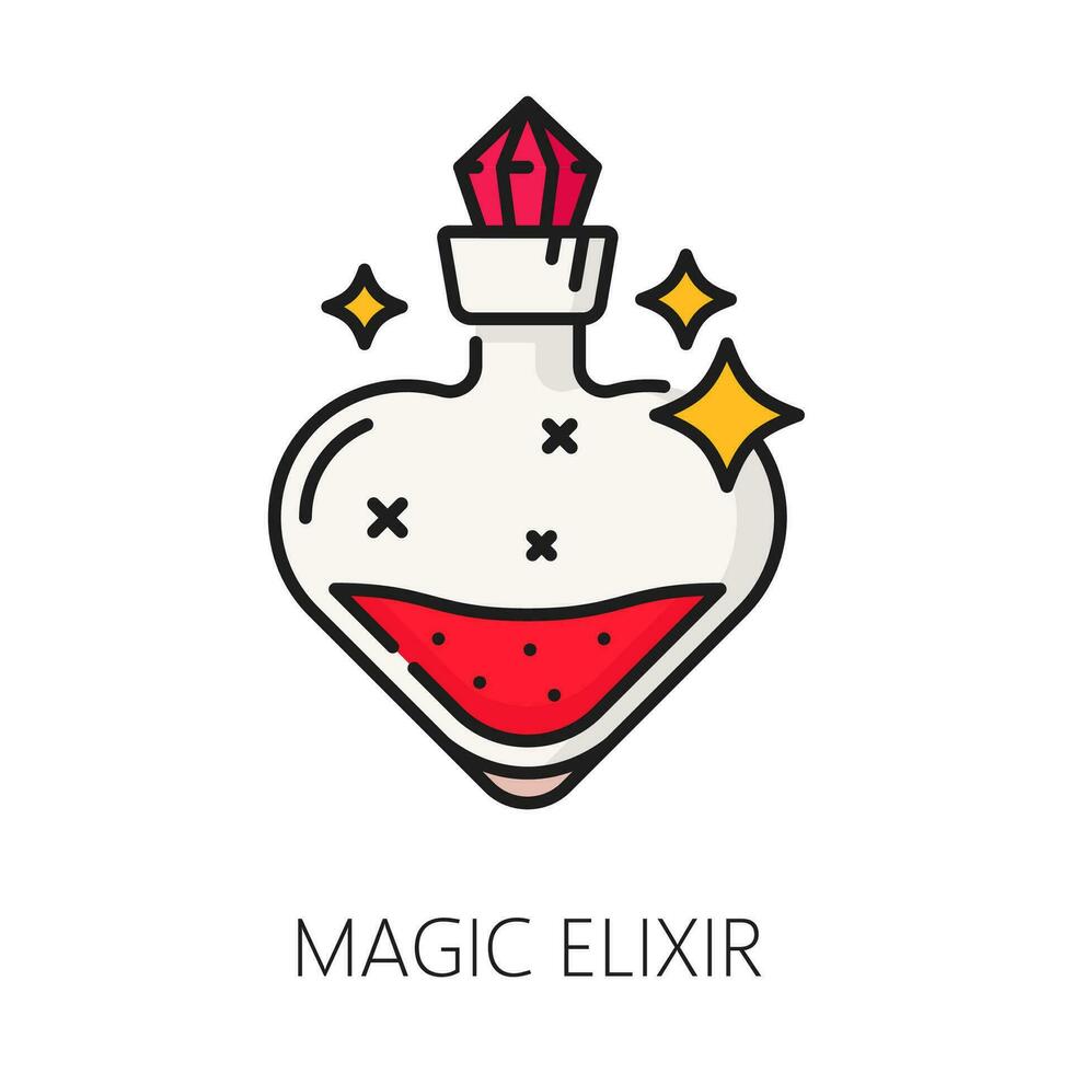 la magie élixir la sorcellerie et la magie icône ou signe vecteur