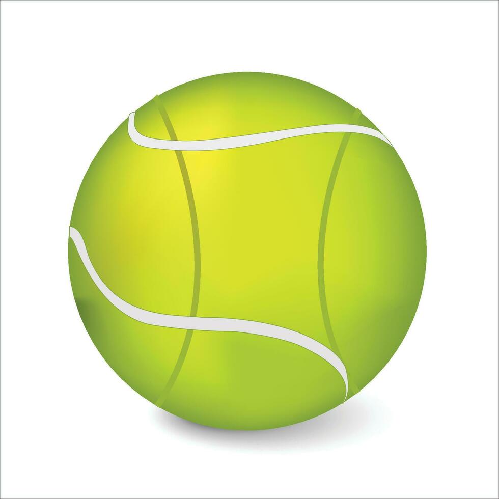 vecteur tennis Balle isolé sur blanche. vert réaliste tennis Balle clipart conception Contexte fermer.