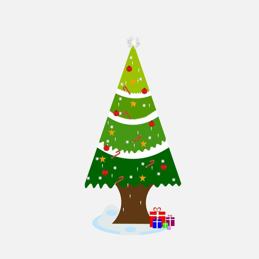 unique Noël arbre vecteur clipart conception