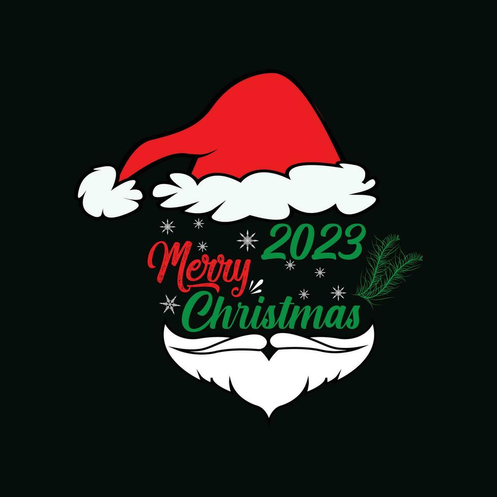 Noël T-shirt . 2023 joyeux Noël vecteur