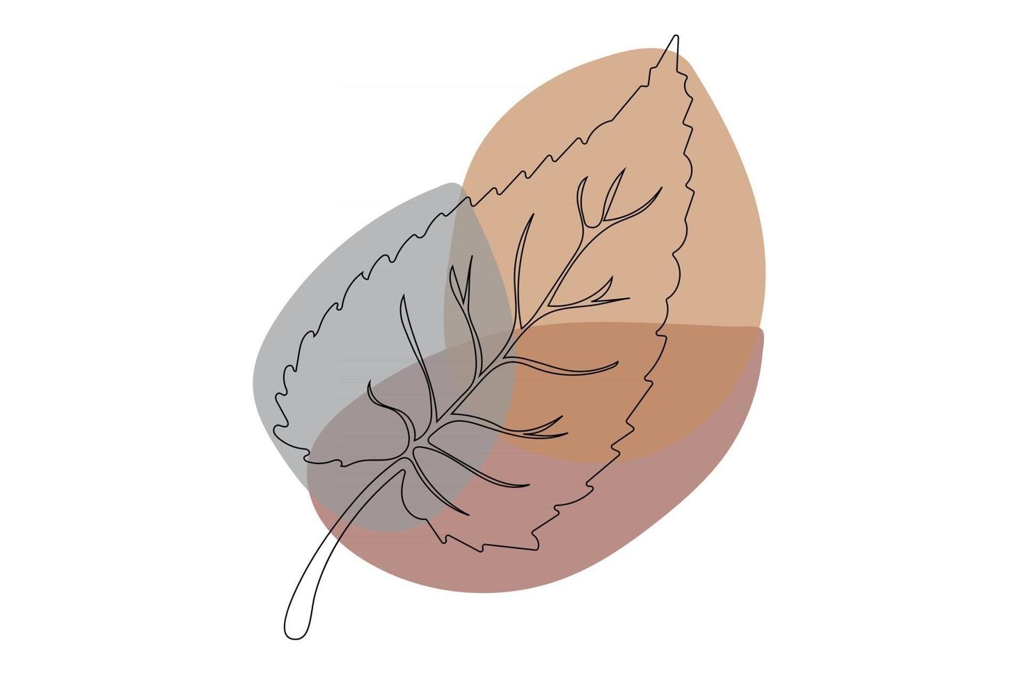 la ligne abstraite laisse dans les lignes et les arts de fond art mural minimal et naturel. dessin au trait avec une forme abstraite. différentes formes pour la décoration murale, la conception de couverture de carte postale ou de brochure vecteur