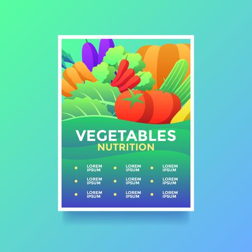 Légumes Nutrition Santé Lifestyle Flyer Vector
