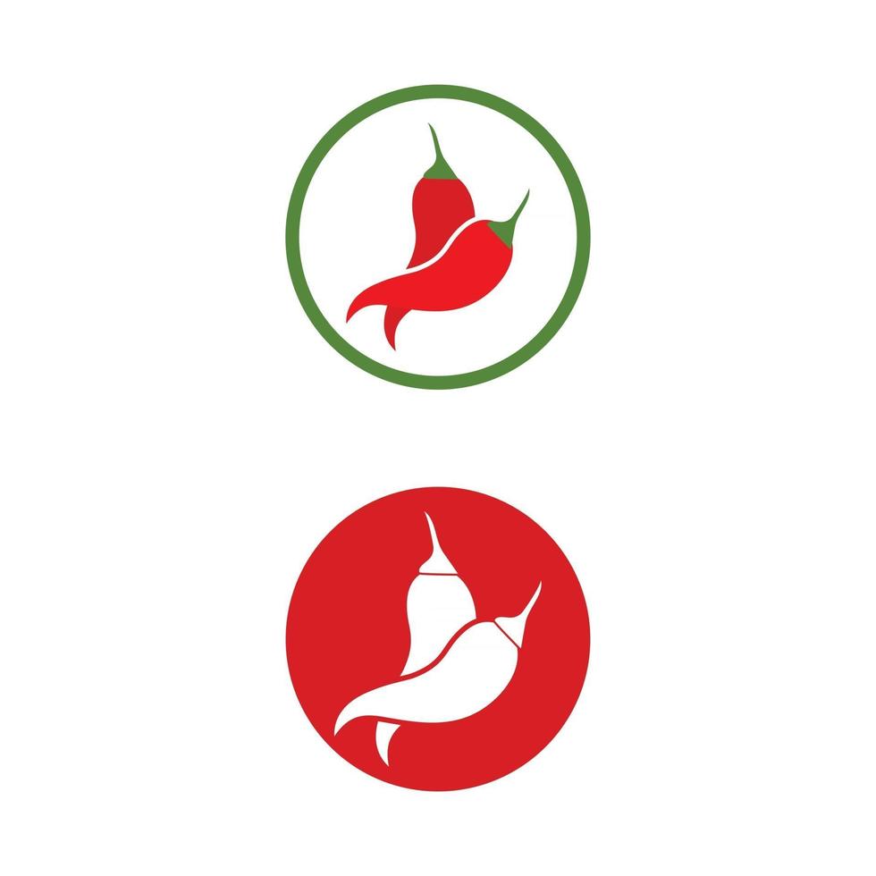 illustration vectorielle de piment naturel chaud rouge icône modèle vecteur