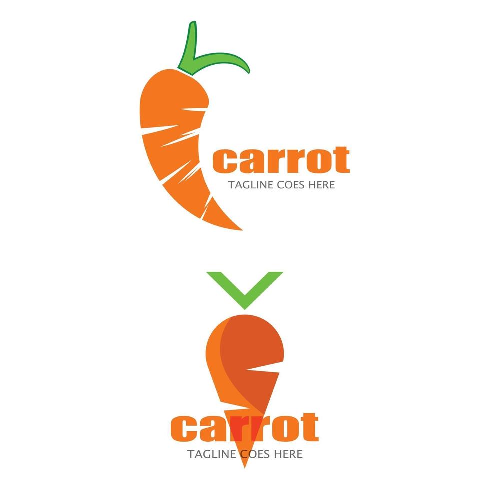 modèle d'illustration de conception d'icône de vecteur de carotte