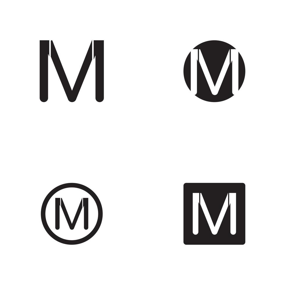 modèle de logo lettre m vecteur