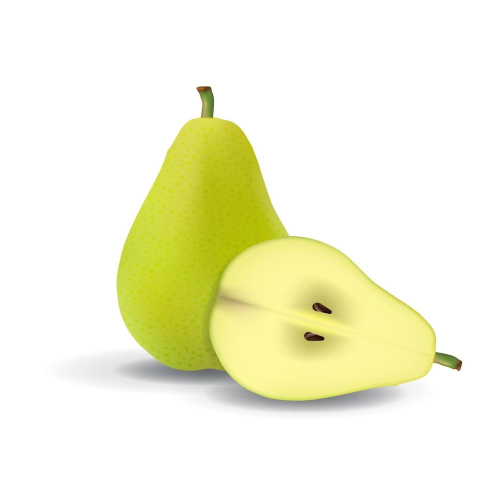 poire sain bio fruits frais été isolé illustration vectorielle vecteur