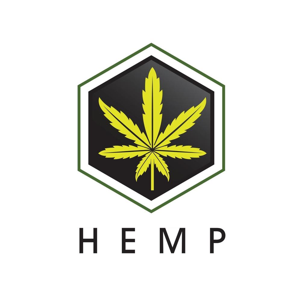 chanvre marijuana feuille logo design illustration vecteur format eps, adapté à vos besoins de conception, logo, illustration, animation, etc.