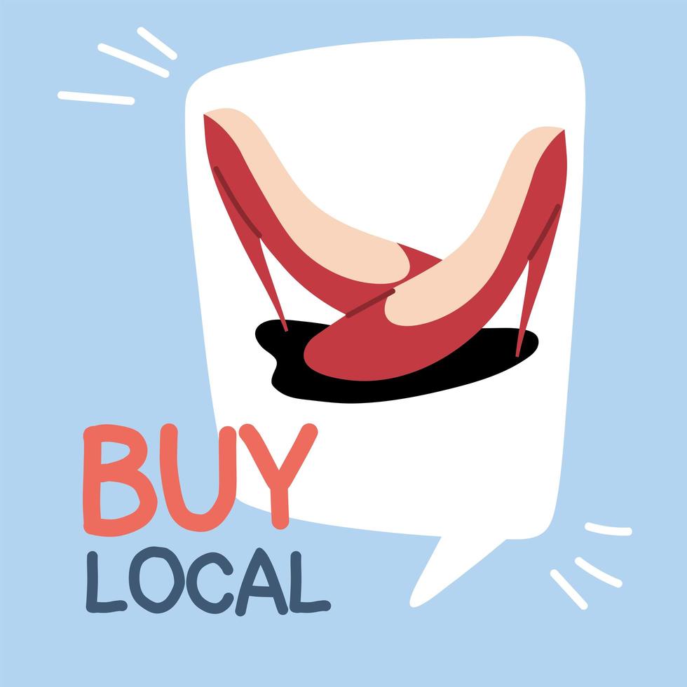 acheter local, soutenir les entreprises locales vecteur
