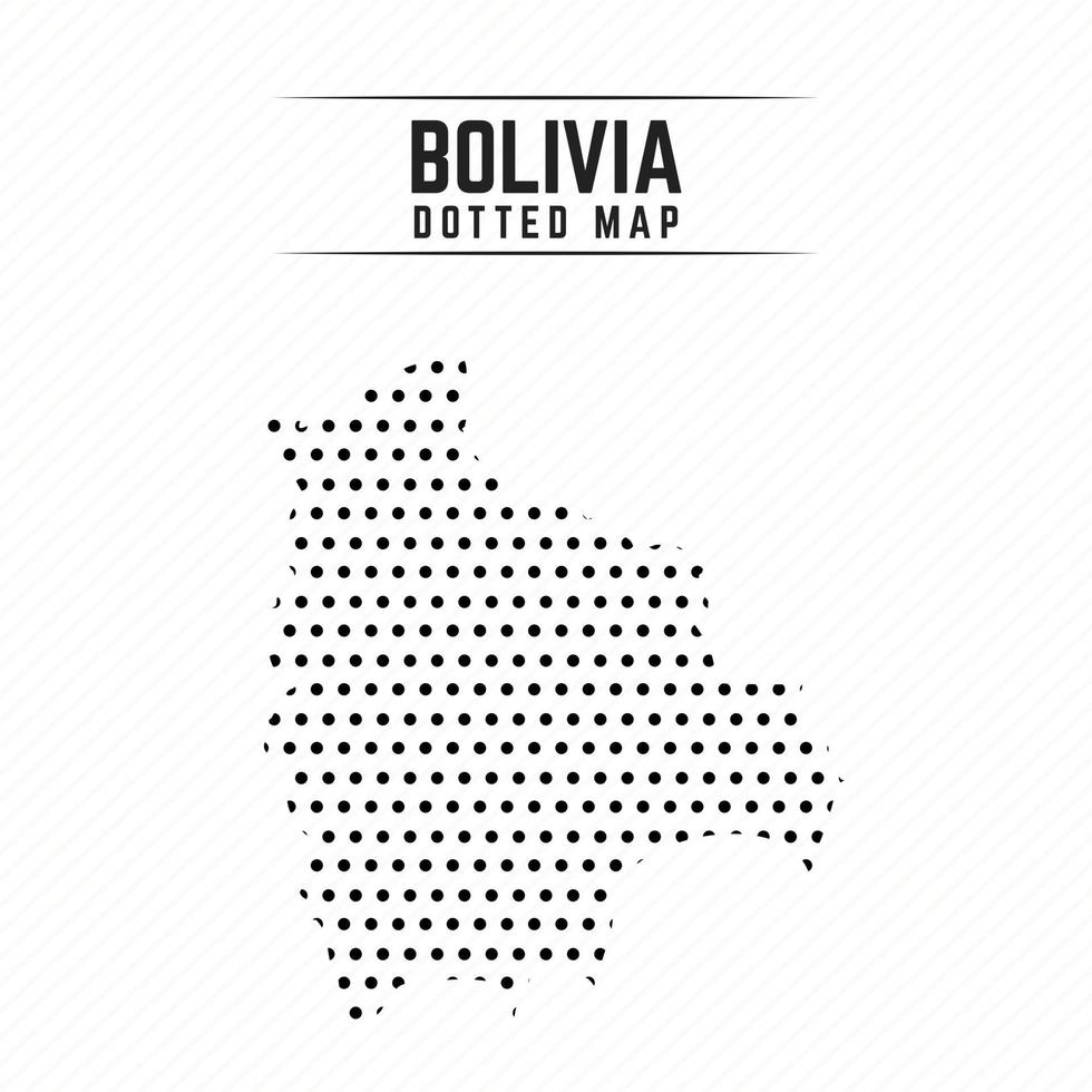 carte en pointillés de la bolivie vecteur