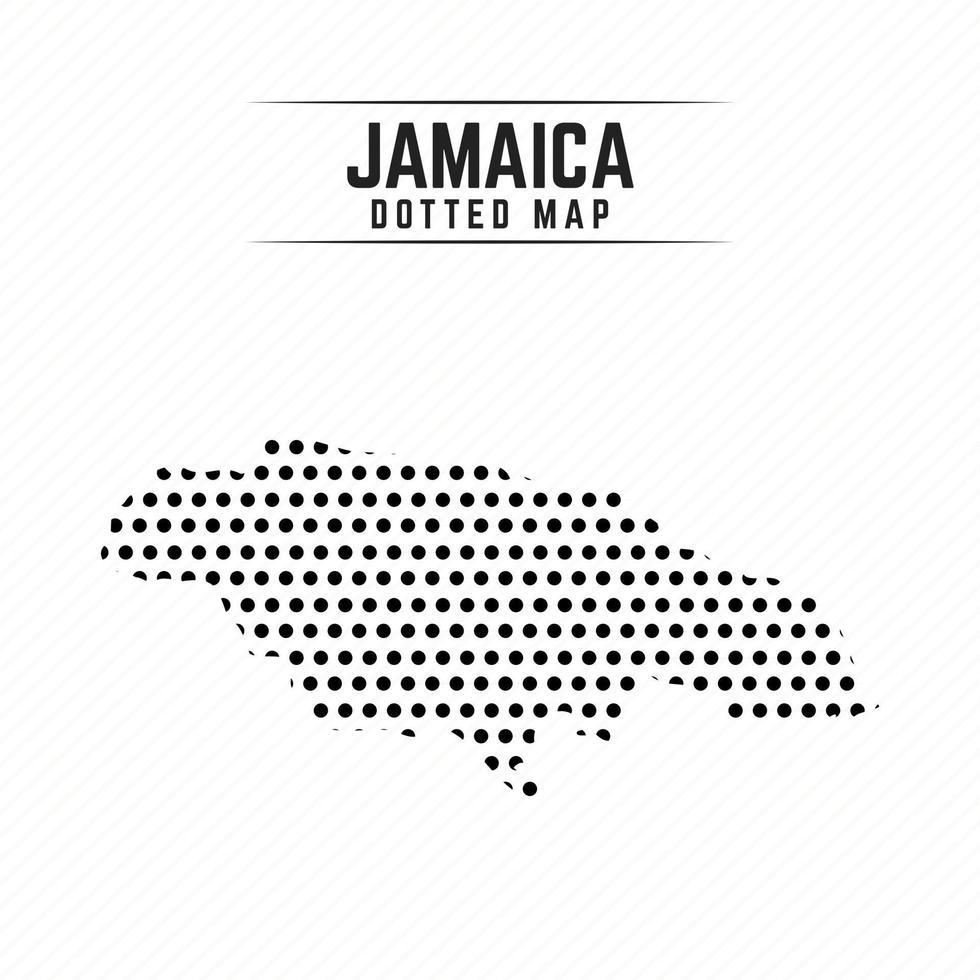 carte en pointillés de la jamaïque vecteur