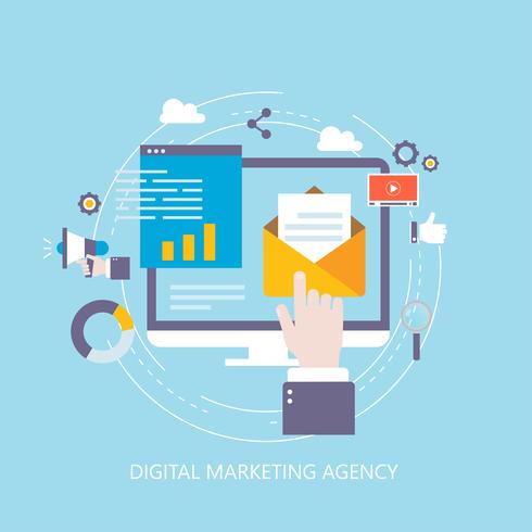 Agence de marketing digital vecteur