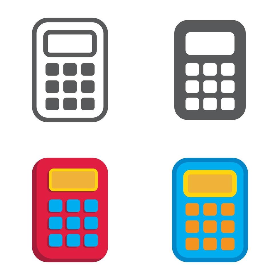 ensemble d'icônes conçu par calculatrice. illustration vectorielle. vecteur