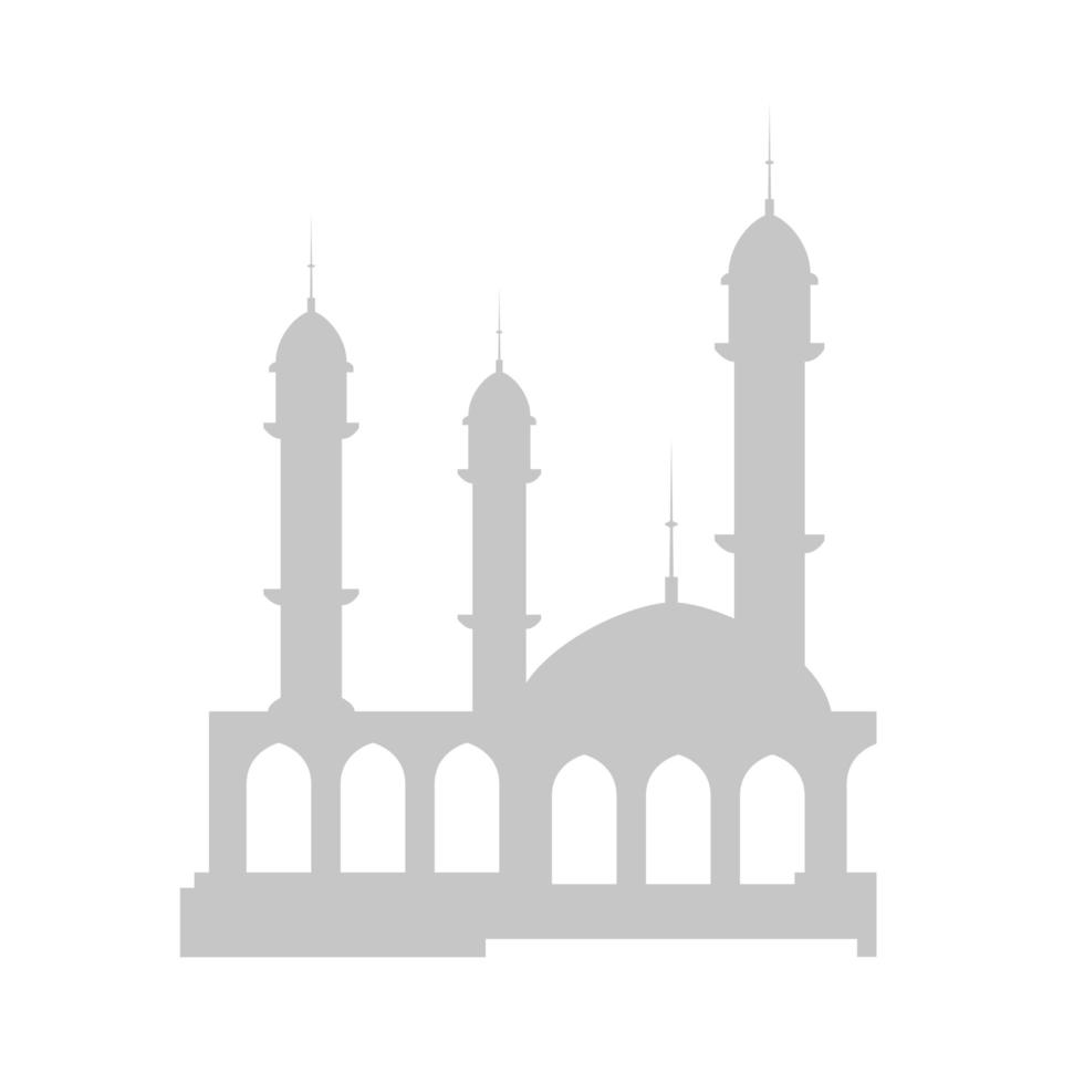 mosquée bâtiment palais icône isolé vecteur