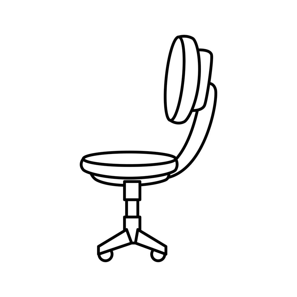 icône isolé de l'équipement de chaise de bureau vecteur
