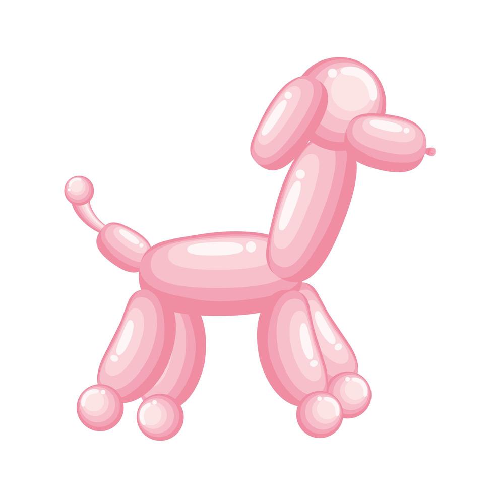 ballon de chien rose vecteur