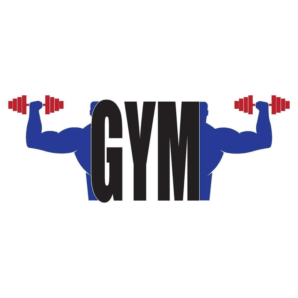 bodybuilder logo modèle vecteur