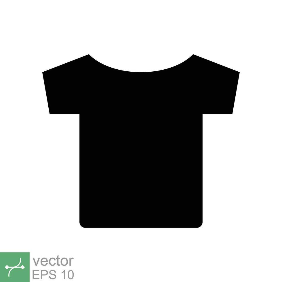 T-shirt icône. Facile solide style. chemise, tee, sport, vêtements, blanc, mode concept. glyphe vecteur illustration isolé sur blanc Contexte. eps dix.