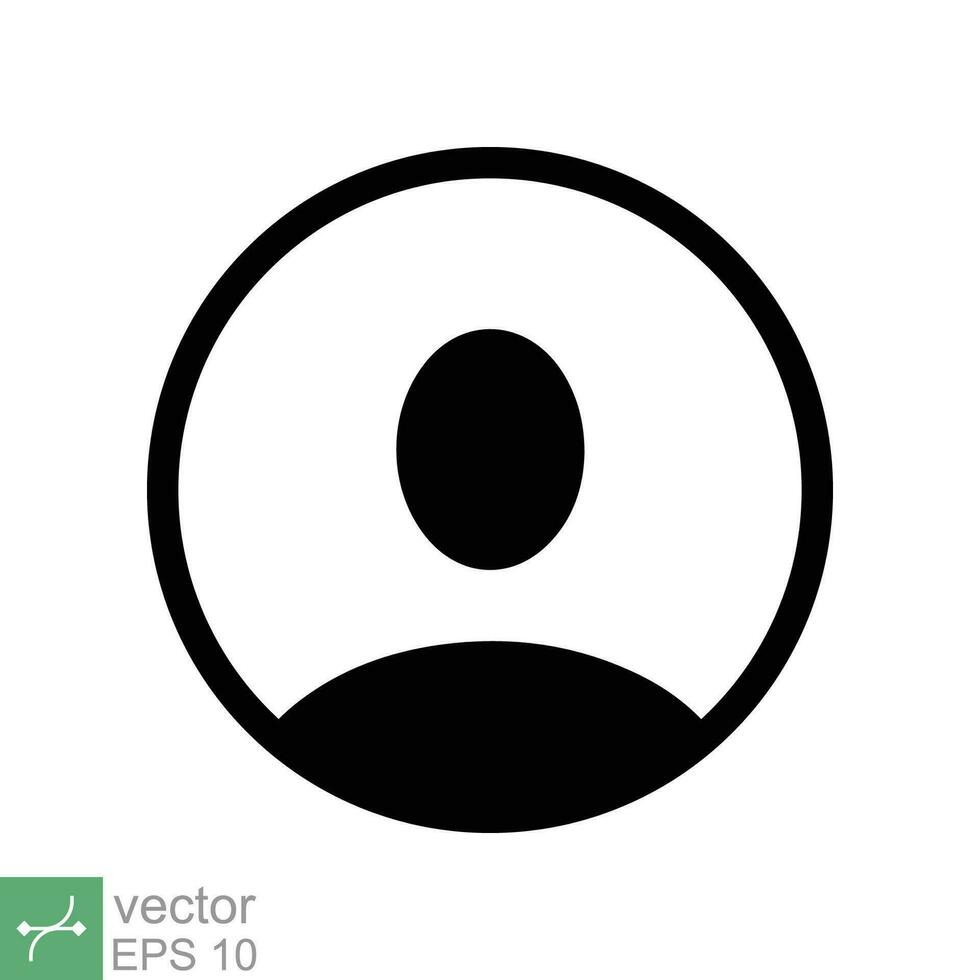 utilisateur membre icône pour ui ux utilisateur interface ou profil visage avatar app dans cercle conception. Facile plat style. La technologie concept. vecteur illustration isolé sur blanc Contexte. eps dix.