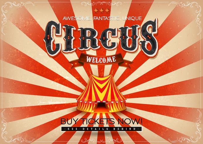 Affiche Vintage Circus vecteur