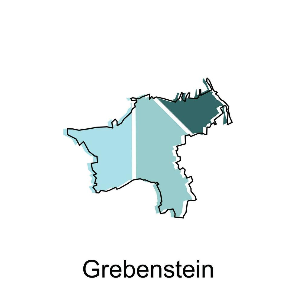 carte de grebenstein moderne contour, haute détaillé vecteur illustration conception modèle, adapté pour votre entreprise