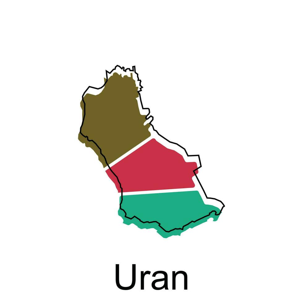 uran carte. vecteur carte de le Inde pays. les frontières de pour votre infographie. vecteur illustration conception modèle