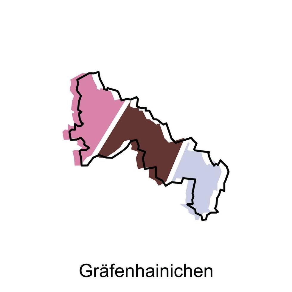 carte de grafenhainichen moderne contour, haute détaillé vecteur illustration conception modèle, adapté pour votre entreprise