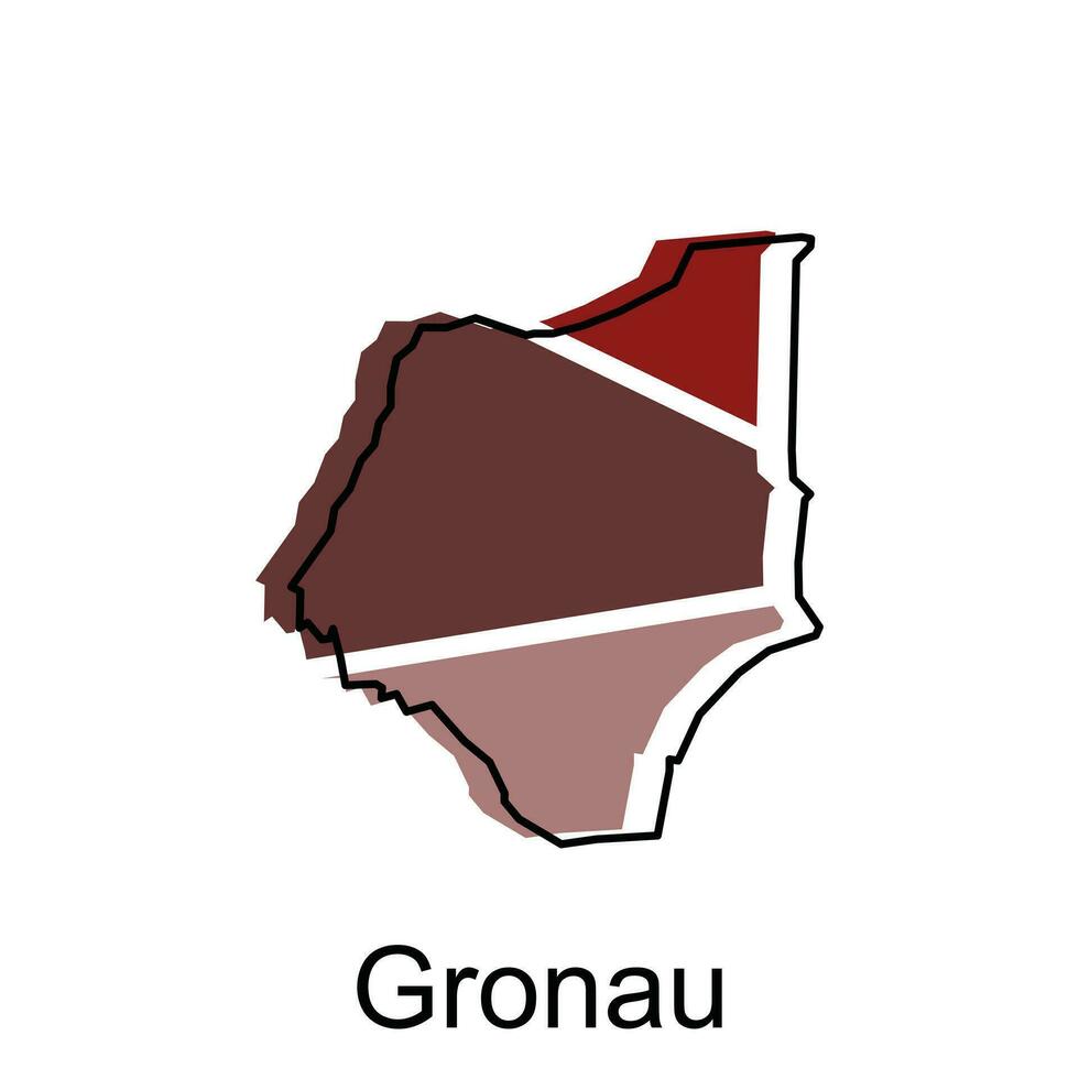 carte de gronau moderne contour, haute détaillé vecteur illustration conception modèle, adapté pour votre entreprise