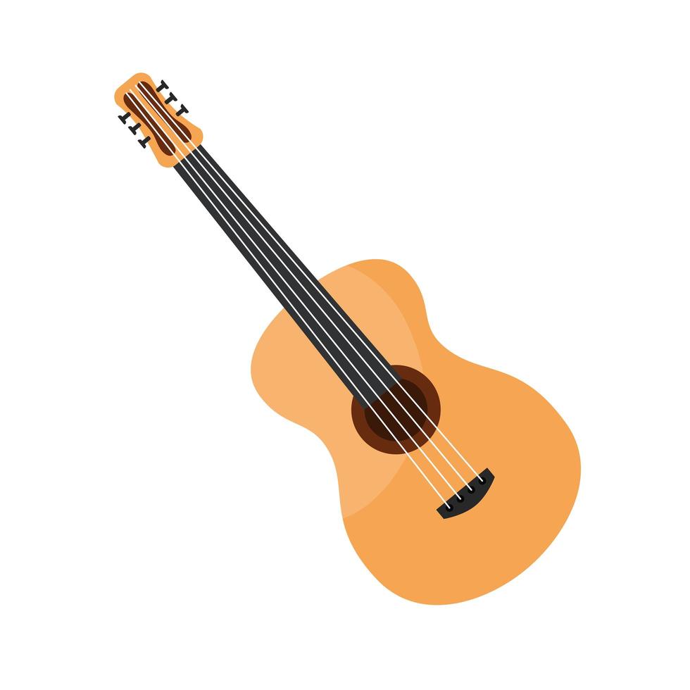 icône musicale instrument guitare acoustique vecteur