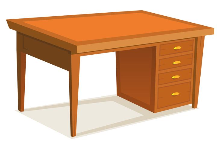 Bureau de dessin animé vecteur