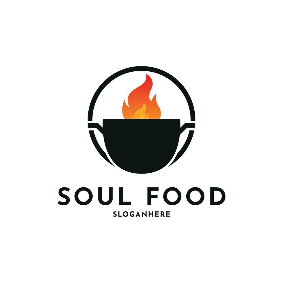 âme nourriture chaud logo conception Créatif idée avec cercle vecteur