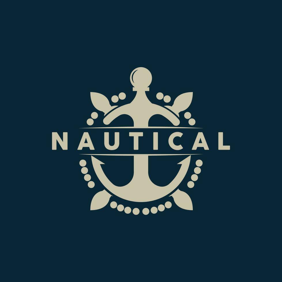 navire gouvernail logo, élégant nautique maritime vecteur Facile minimaliste conception océan voile navire