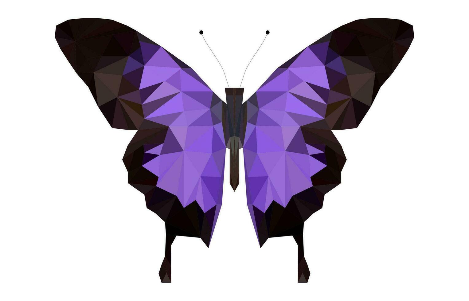 papillon polygonal illustration isolé dans blanc Contexte. vecteur