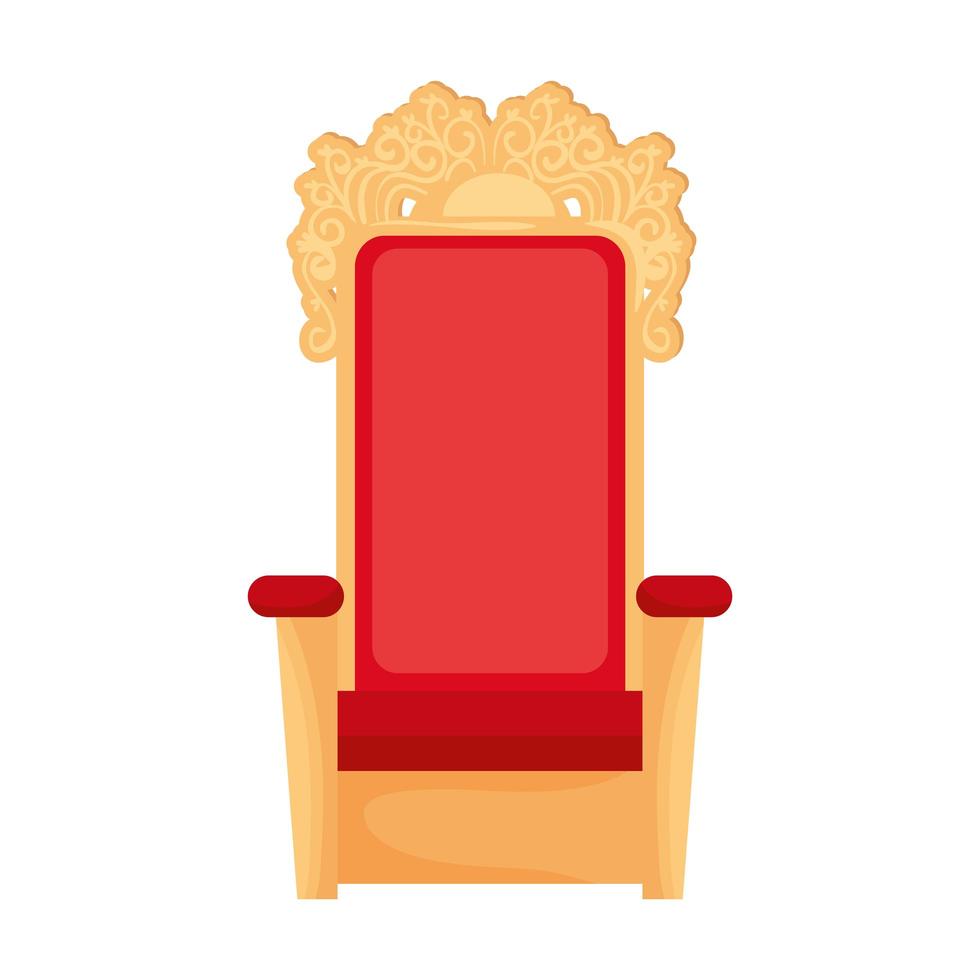 conception de vecteur de chaise de roi de conte de fées